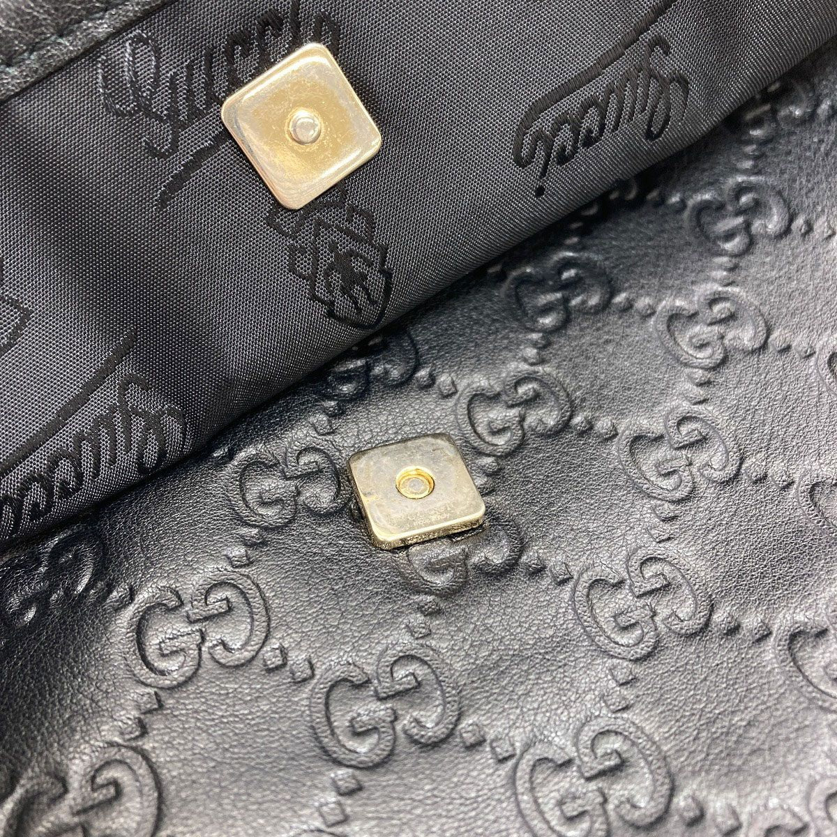 Gucci GG Signature Guccissima Shoulder Bag Calf