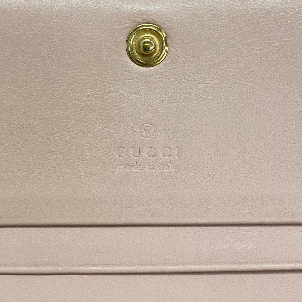Gucci Wallet GG Matelasse Leather Pink Gold