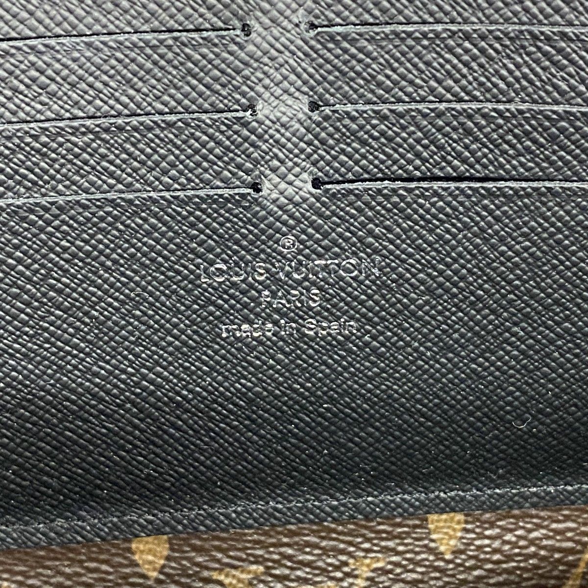 Louis Vuitton Wallet Monogram Macassar Zippy Dragonne Noir