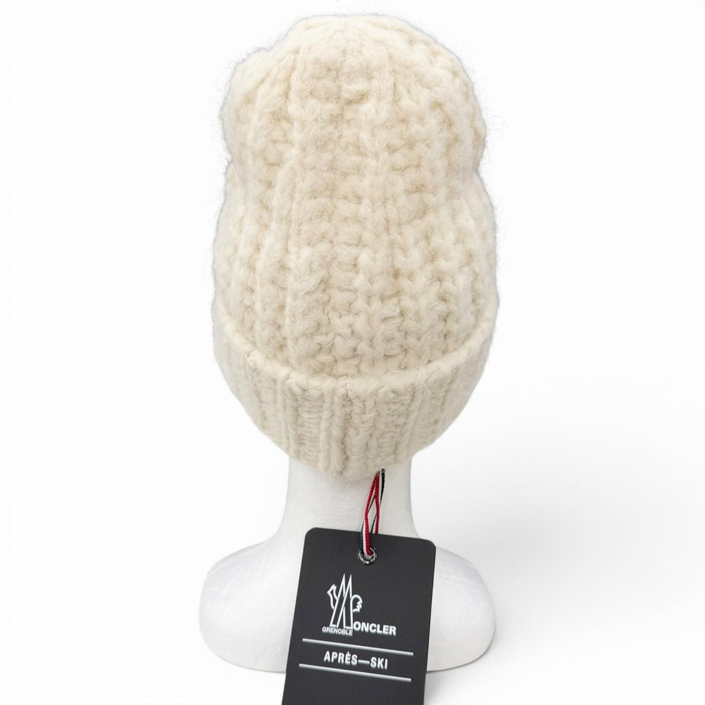Moncler Grenoble Berretto Tricot Alpaca Blend Logo Patch Cable Knit Cap Beanie