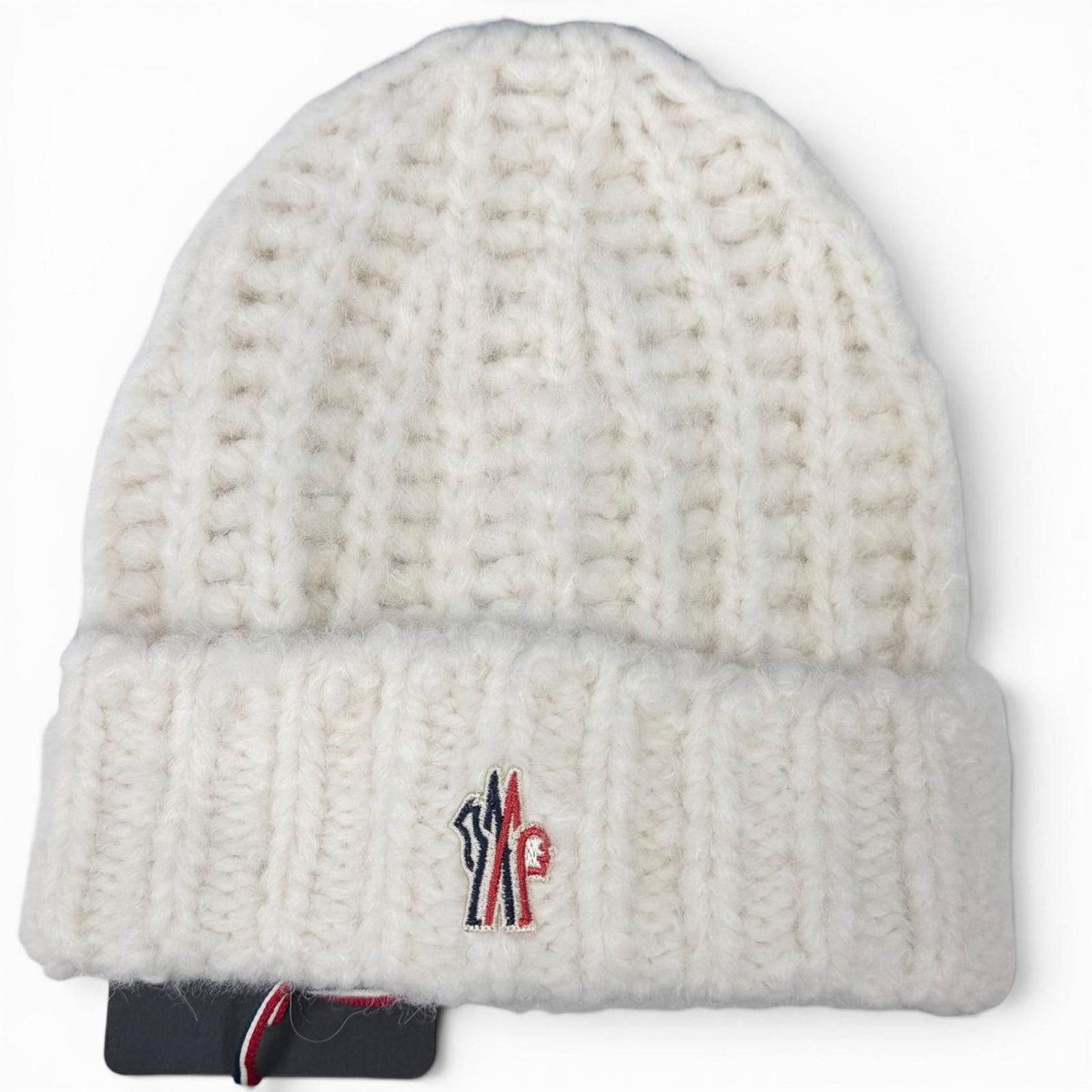 Moncler Grenoble Berretto Tricot Alpaca Blend Logo Patch Cable Knit Cap Beanie