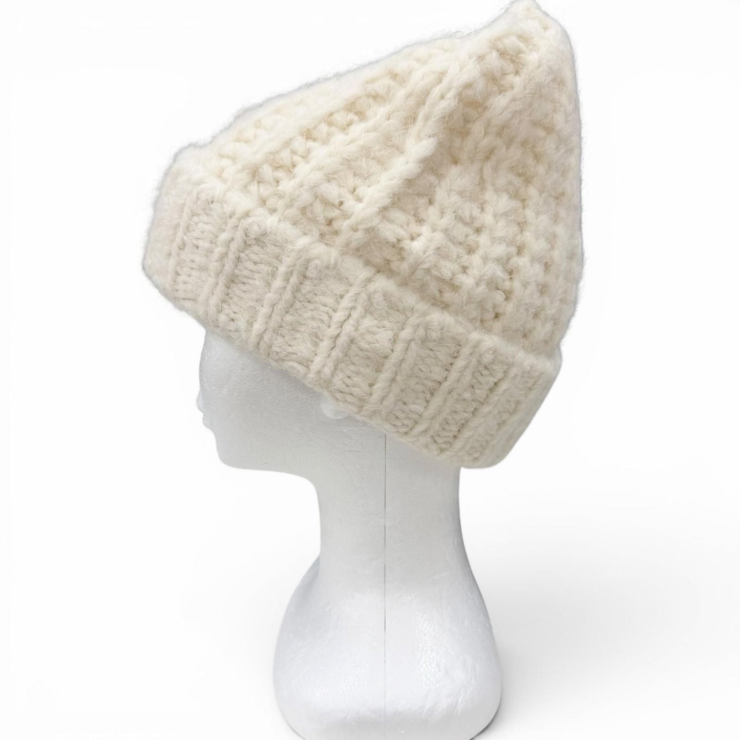 Moncler Grenoble Berretto Tricot Alpaca Blend Logo Patch Cable Knit Cap Beanie