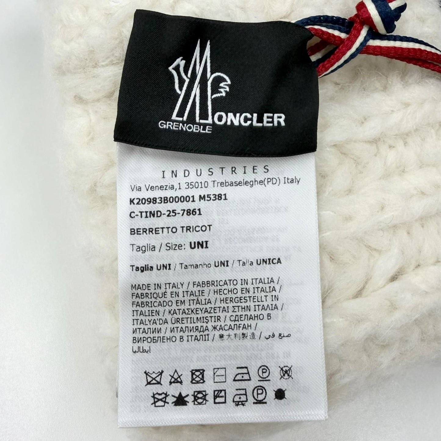 Moncler Grenoble Berretto Tricot Alpaca Blend Logo Patch Cable Knit Cap Beanie