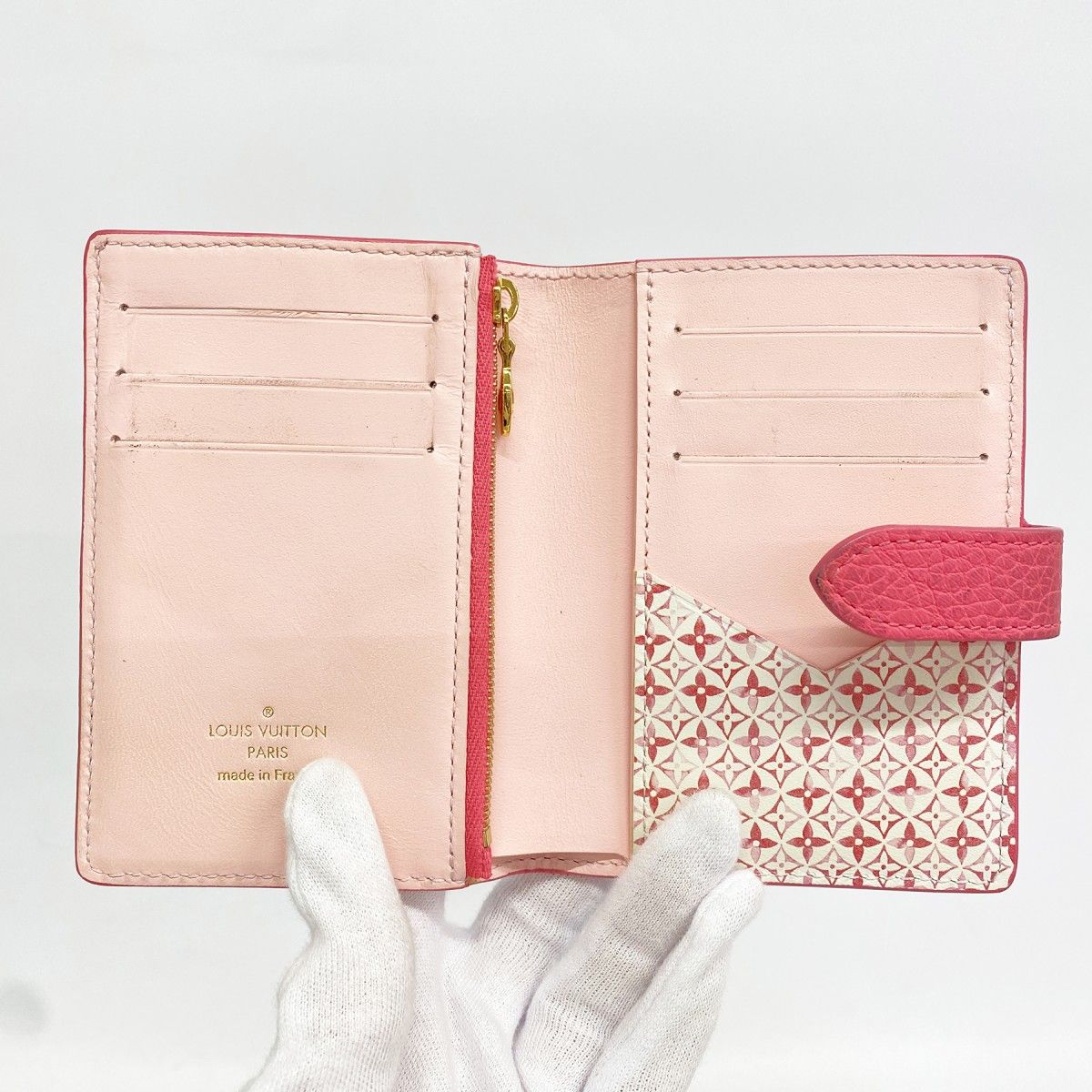Louis Vuitton Wallet Taurillon LV by the Pool Vertical CP Fuchsia Pink