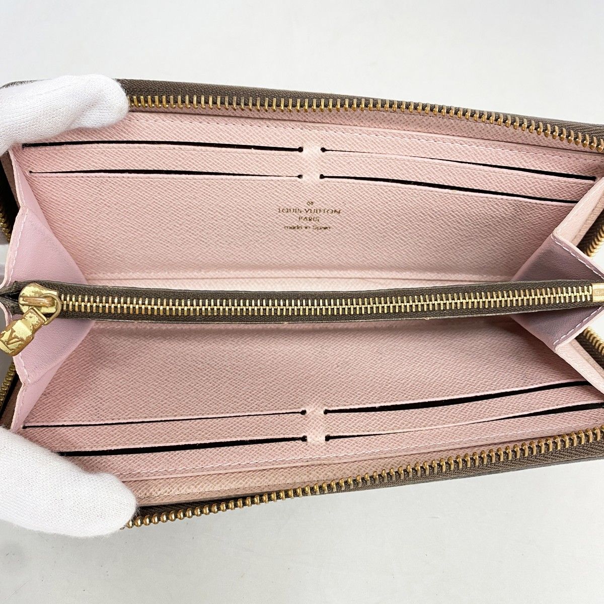 Louis Vuitton Wallet Damier Portefeuille Clemence Rose Velours