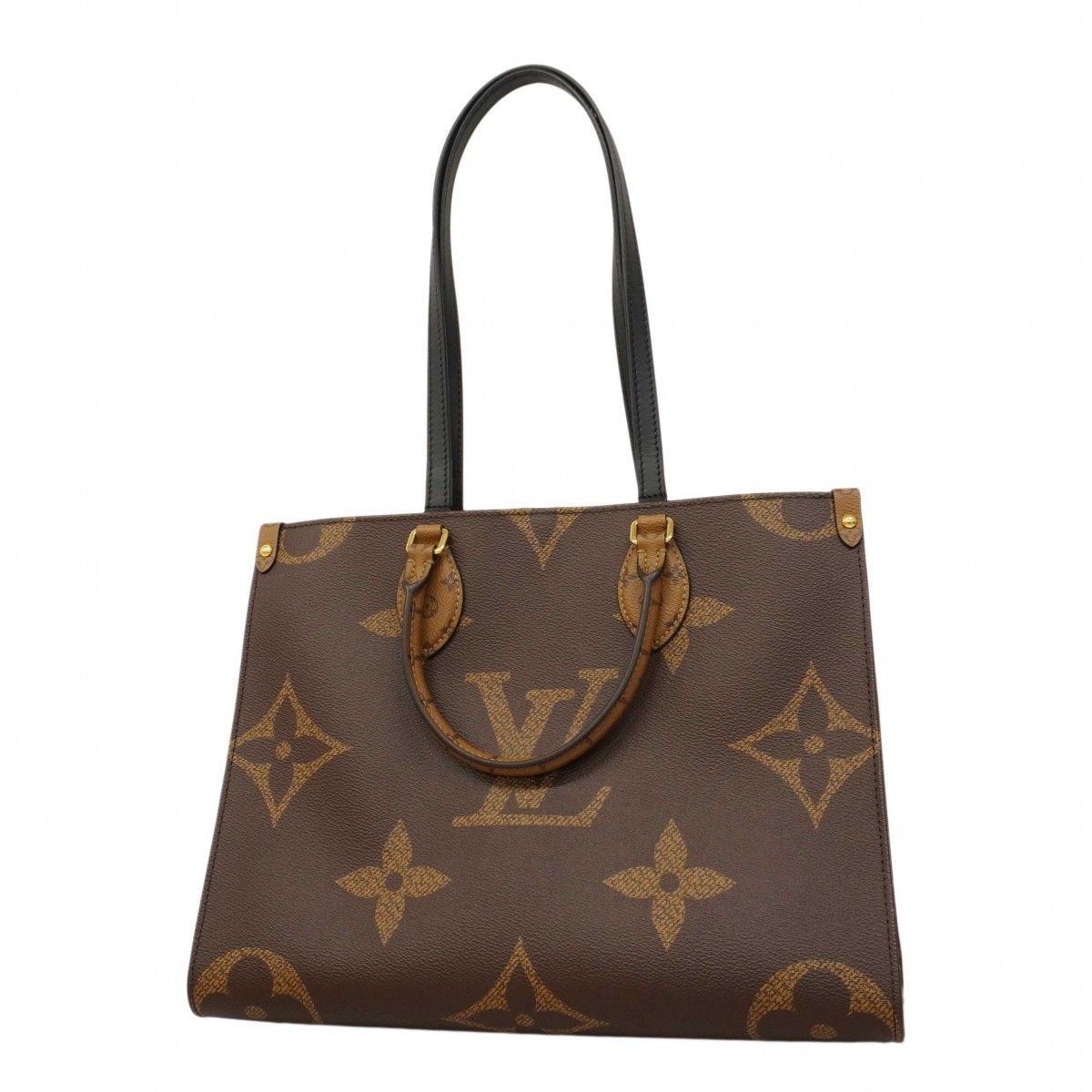 Louis Vuitton Tote Monogram Giant Reverse On The Go MM Brown 2-Way