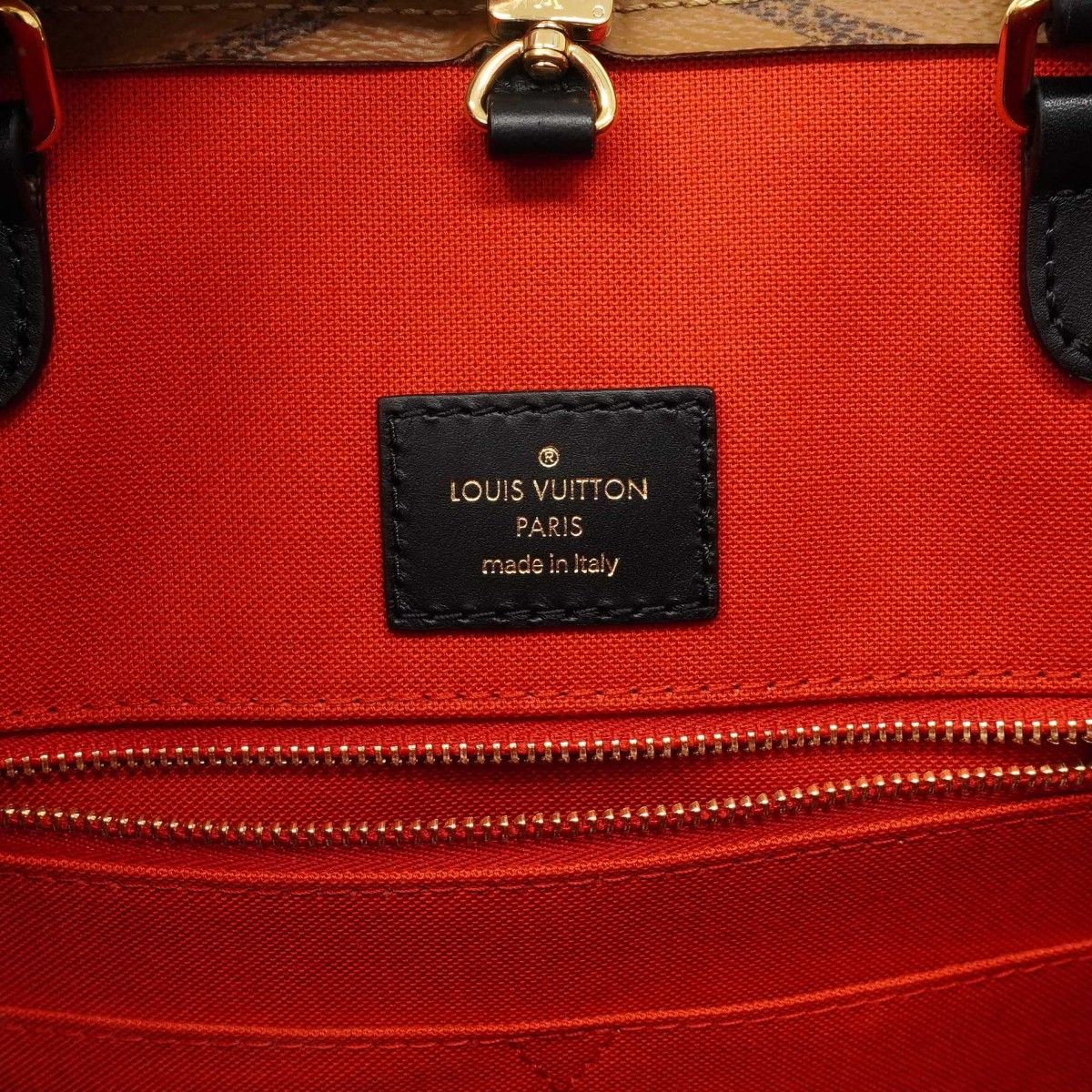 Louis Vuitton Tote Monogram Giant Reverse On The Go MM Brown 2-Way