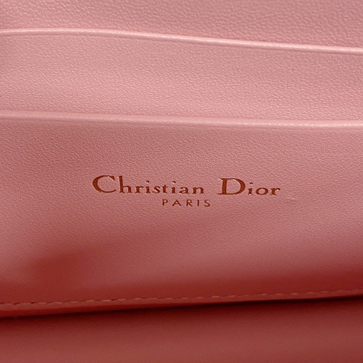 Dior Handbag Cannage MY Leather Pink Champagne Gold 2-Way Bag