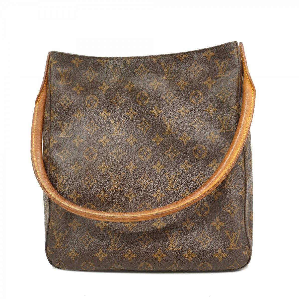 Louis Vuitton Shoulder Bag Monogram Looping GM Brown