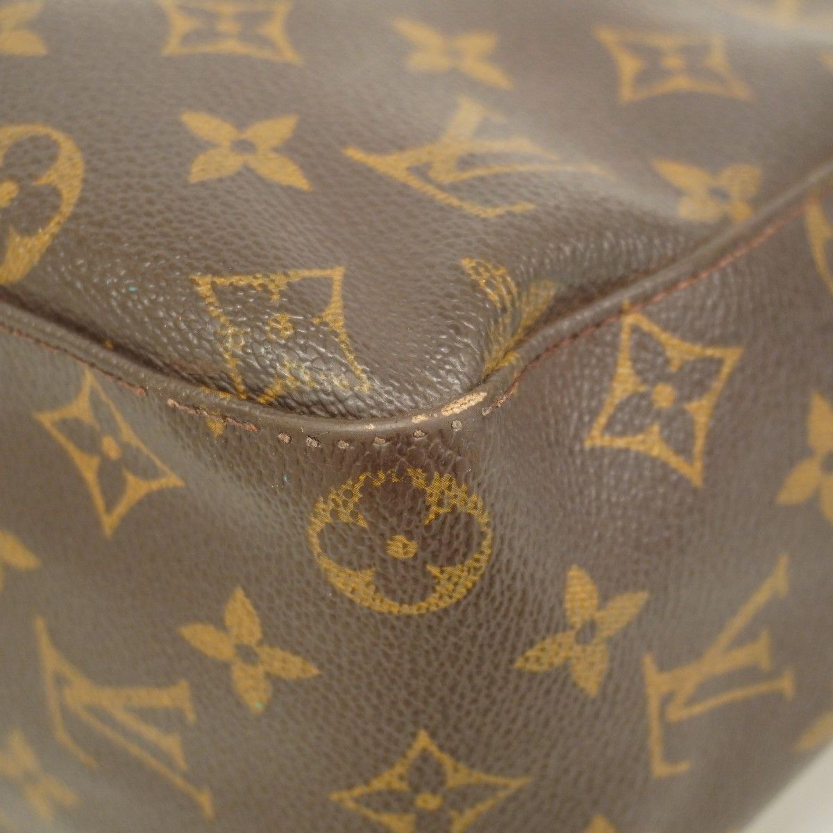 Louis Vuitton Shoulder Bag Monogram Looping GM Brown