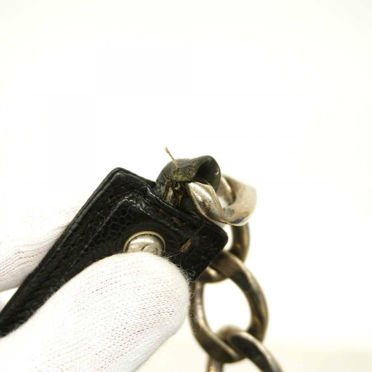 Chanel Chain Tote Caviar Leather Black Silver