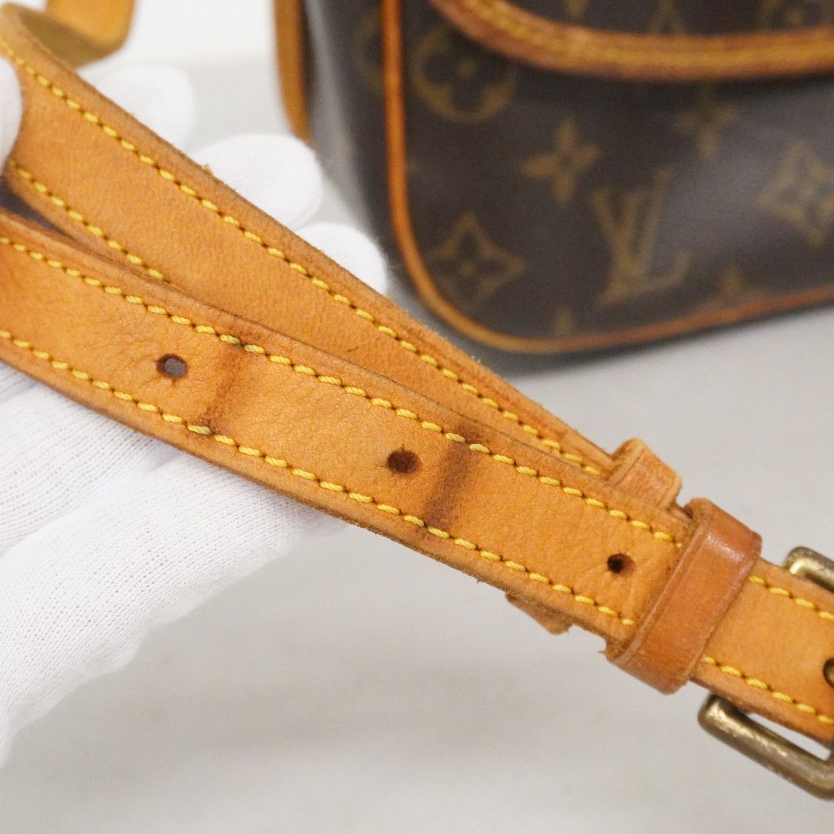 Louis Vuitton Shoulder Bag Monogram Sologne Brown