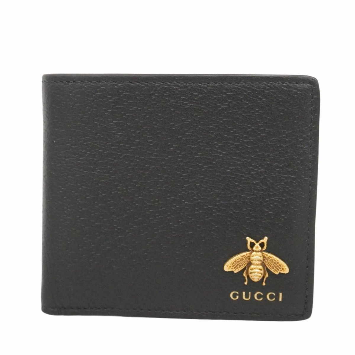 Gucci Wallet Bi Leather Black Gold