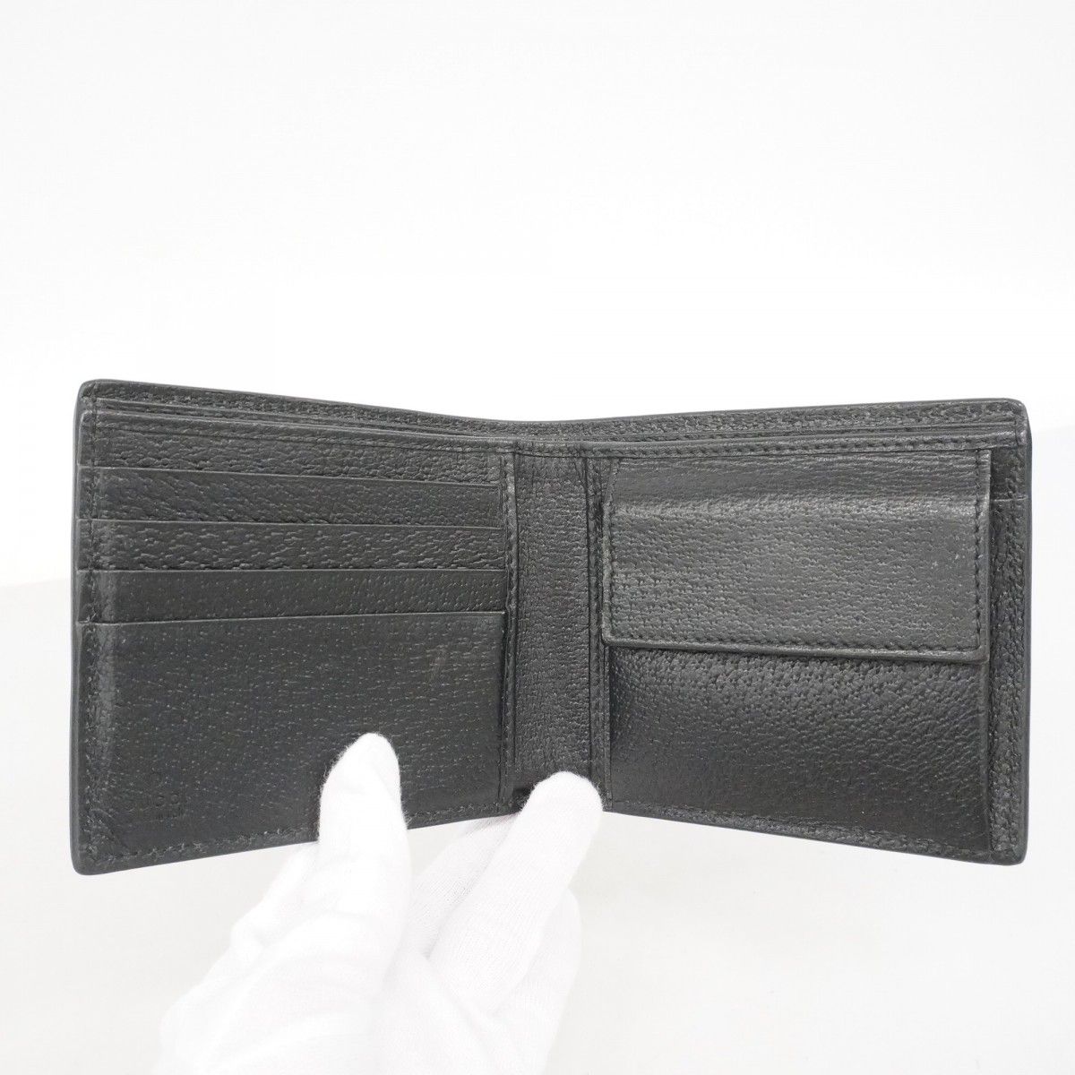 Gucci Wallet Bi Leather Black Gold