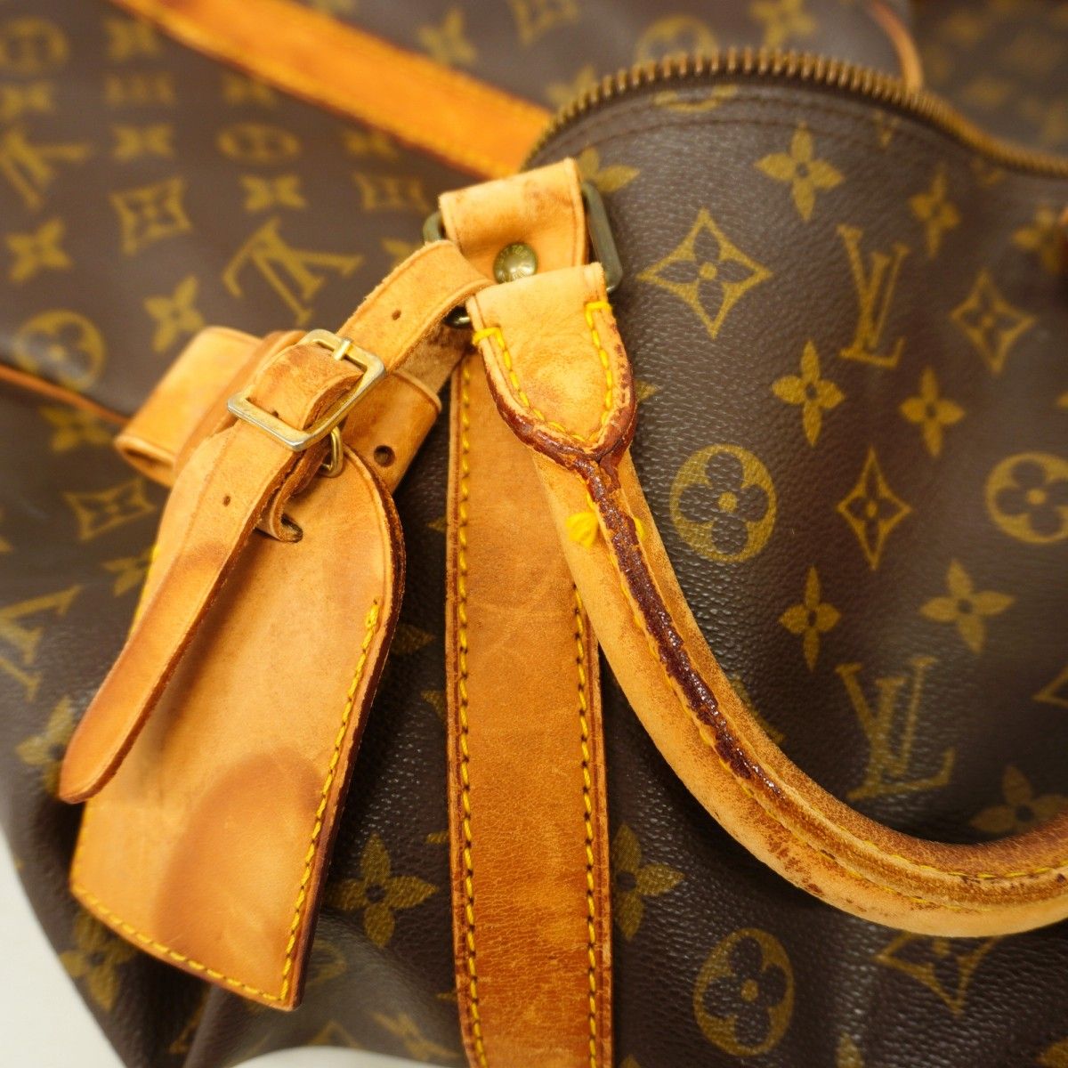 Louis Vuitton Boston Bag Monogram Keepall Bandouliere 60 Brown