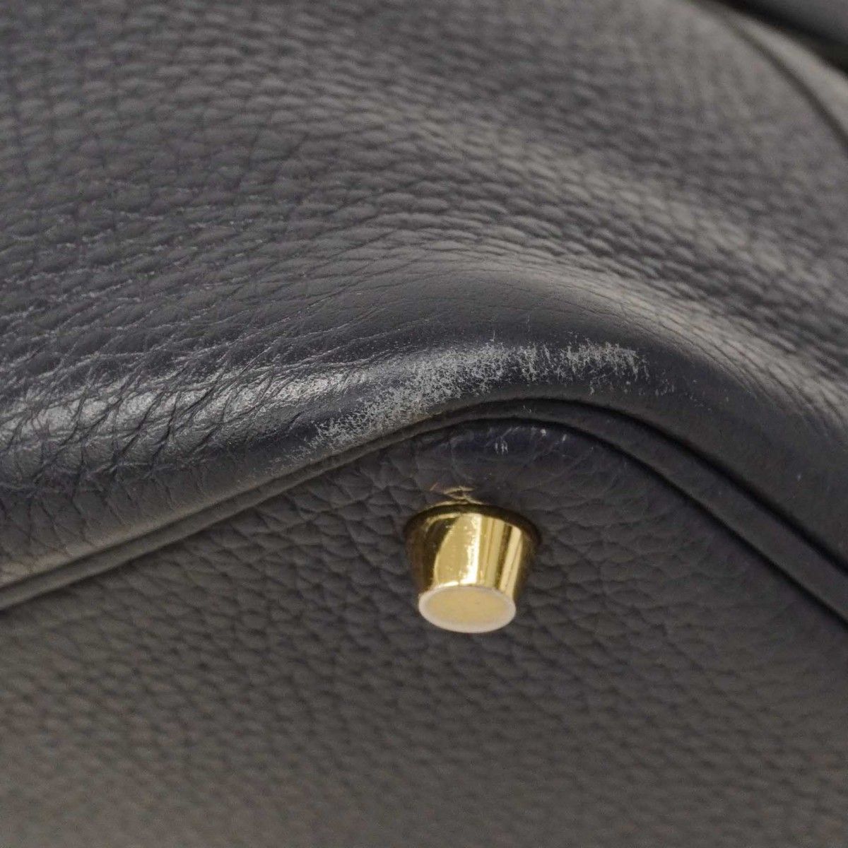 Hermes Handbag Picotin Lock PM Taurillon Clemence Blue Obscure Gold