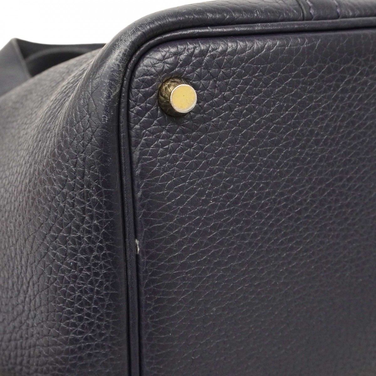 Hermes Handbag Picotin Lock PM Taurillon Clemence Blue Obscure Gold