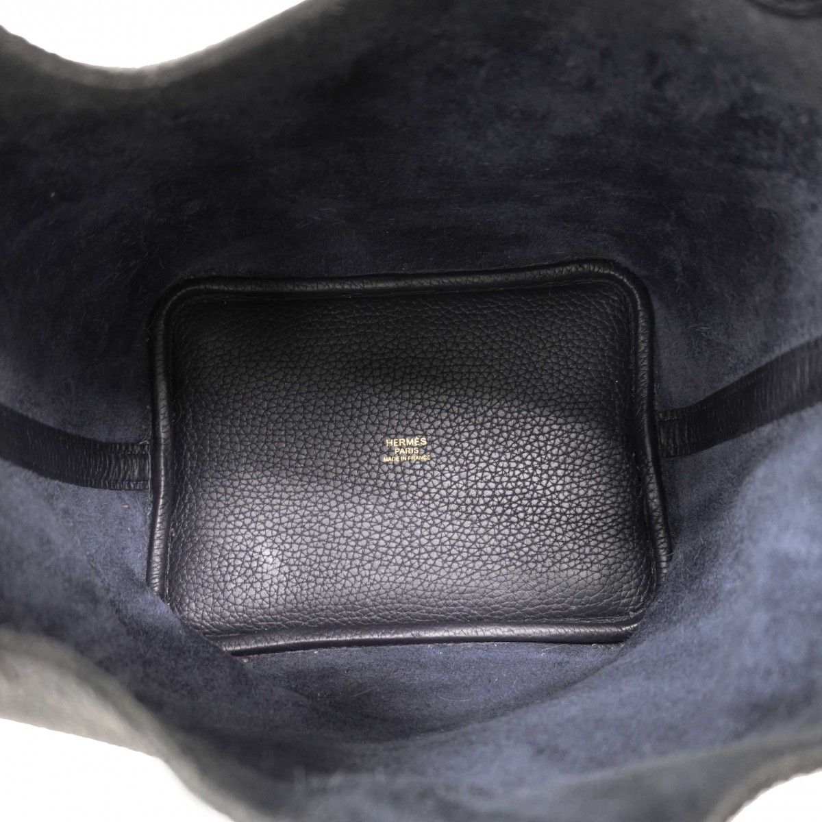 Hermes Handbag Picotin Lock PM Taurillon Clemence Blue Obscure Gold