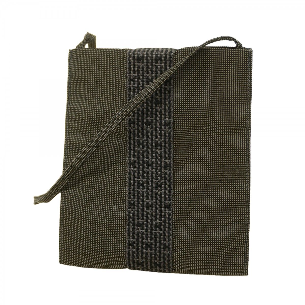 Hermes Shoulder Bag Her Line Pochette Canvas Gray