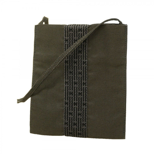 Hermes Shoulder Bag Her Line Pochette Canvas Gray