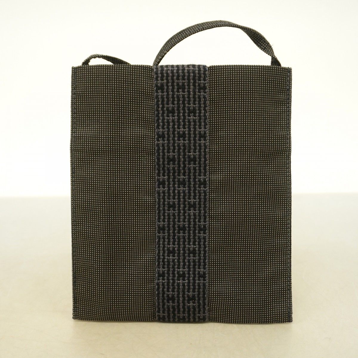 Hermes Shoulder Bag Her Line Pochette Canvas Gray