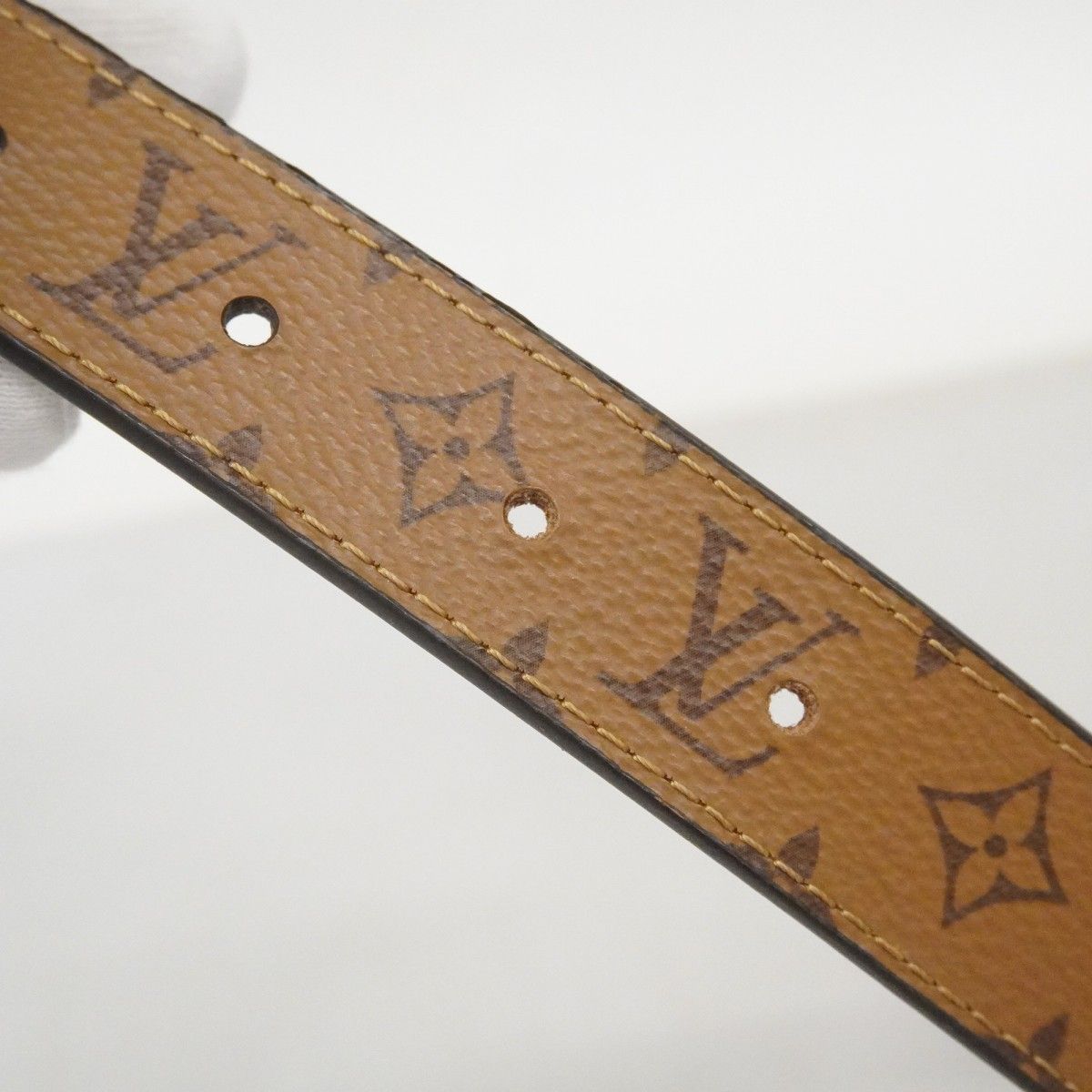 Louis Vuitton Belt Monogram Reverse Ceinture Dauphine 80 32 Brown Black