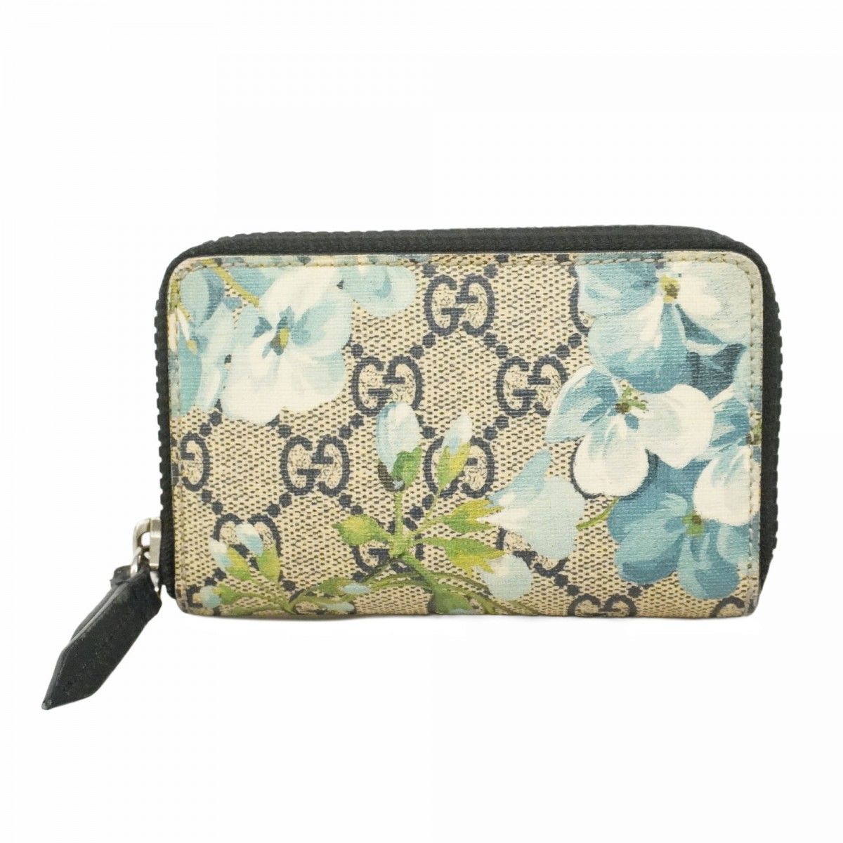 Gucci Coin Case GG Blue Mus Beige Navy Silver