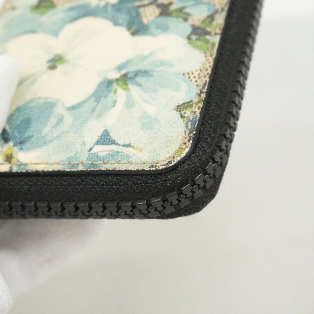 Gucci Coin Case GG Blue Mus Beige Navy Silver