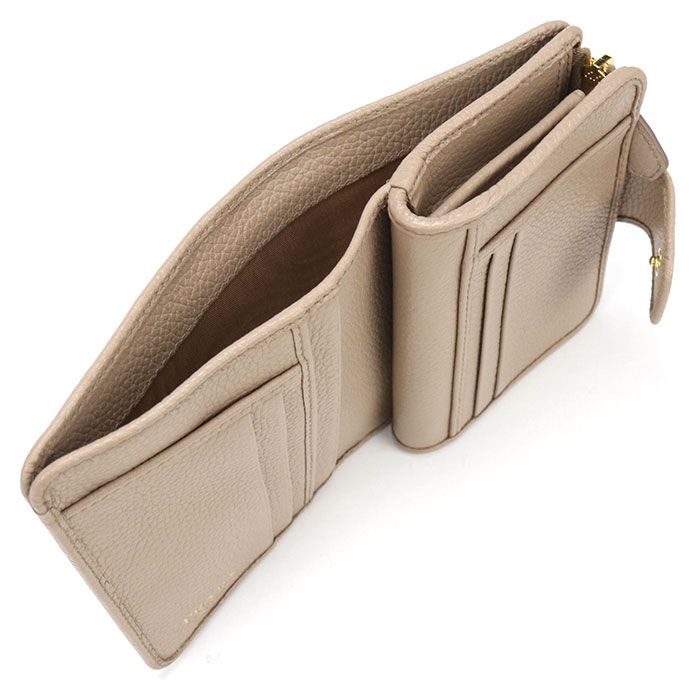 Prada Vitello Gray Leather Bifold Wallet Calf
