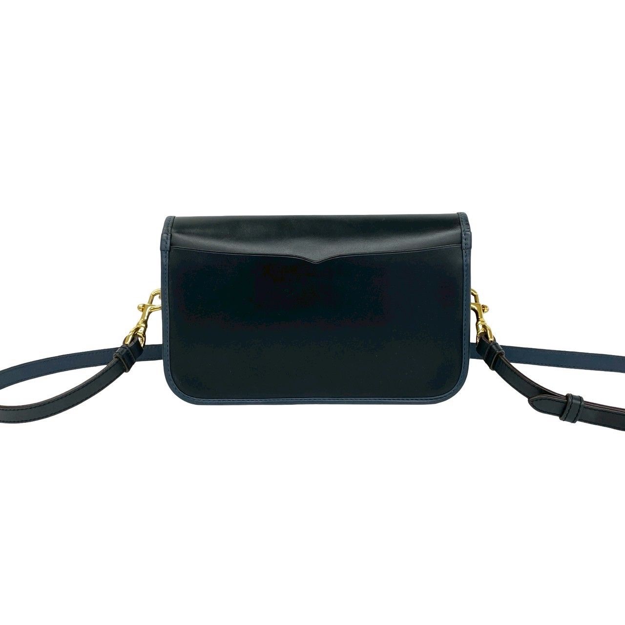Loewe Anagram Logo Leather Mini Shoulder Bag Pochette Crossbody Black Navy