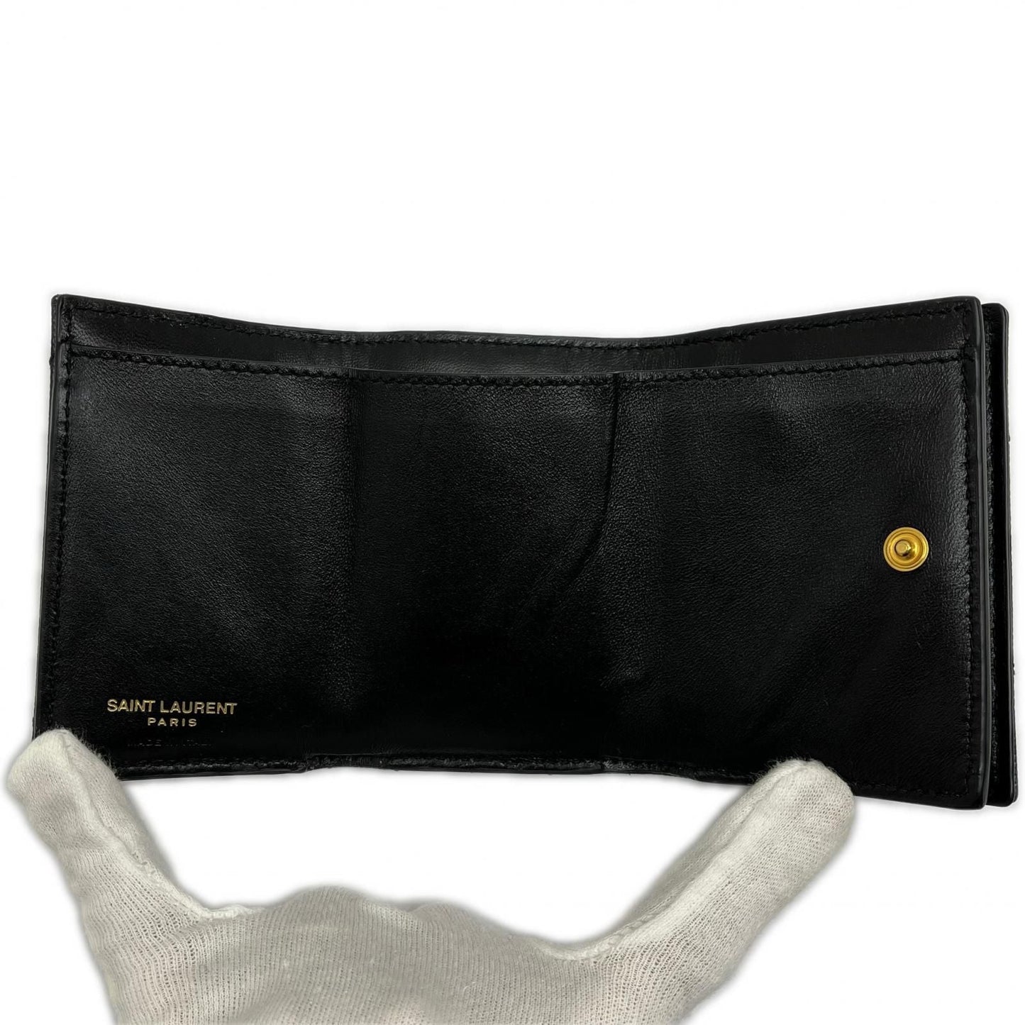 Saint Laurent Yves Wallet Black