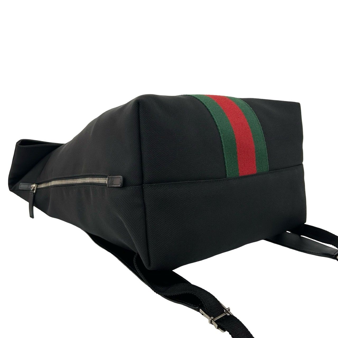 Gucci Sherry Line Web Canvas Leather Backpack Black