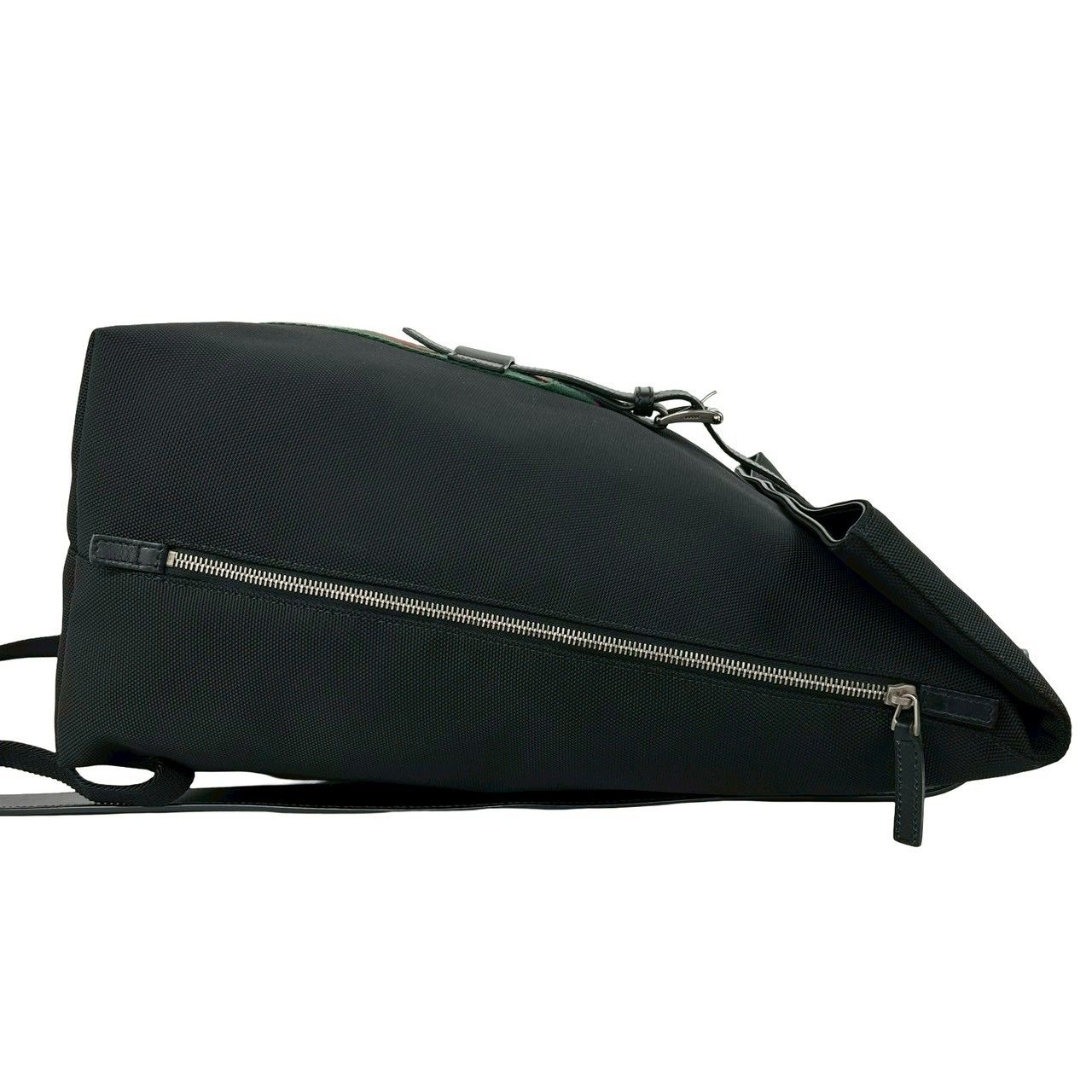 Gucci Sherry Line Web Canvas Leather Backpack Black
