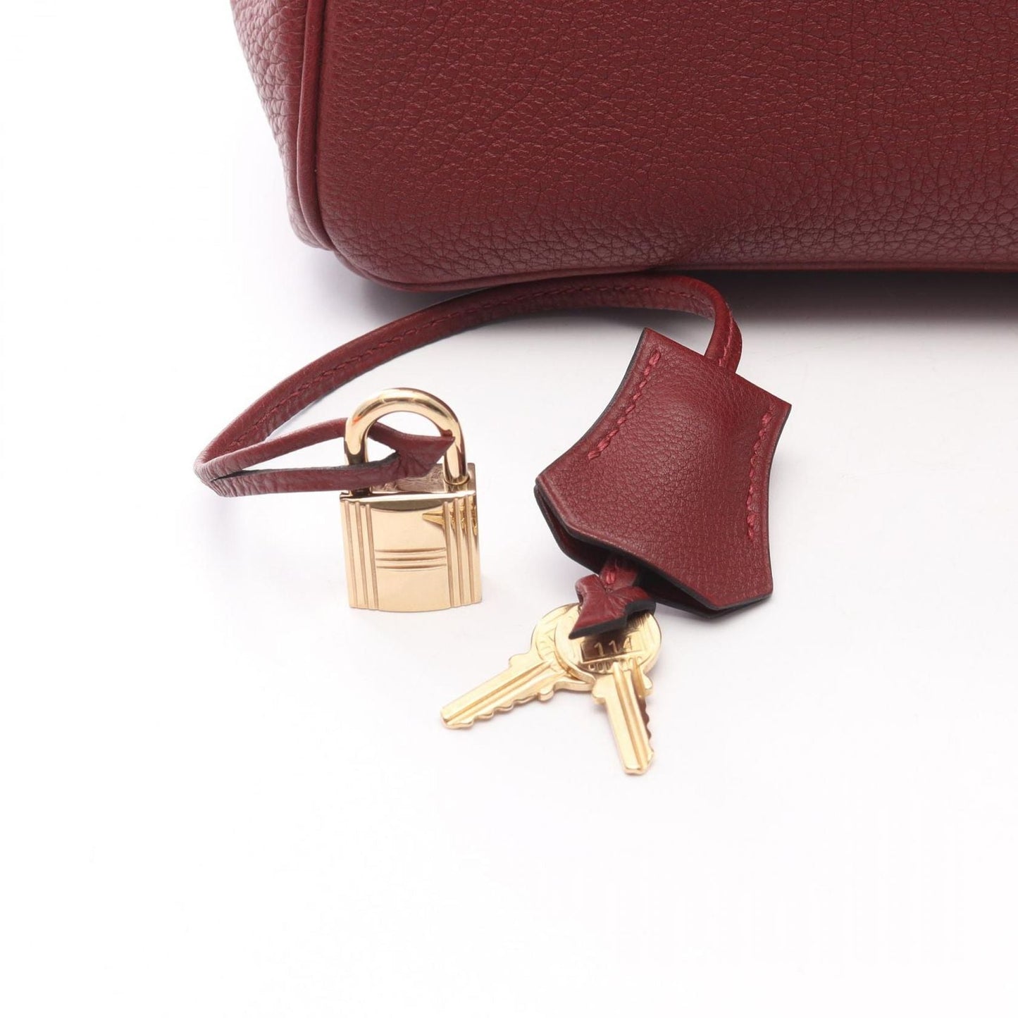 Hermes Handbag Birkin 30 Rouge Ash Leather