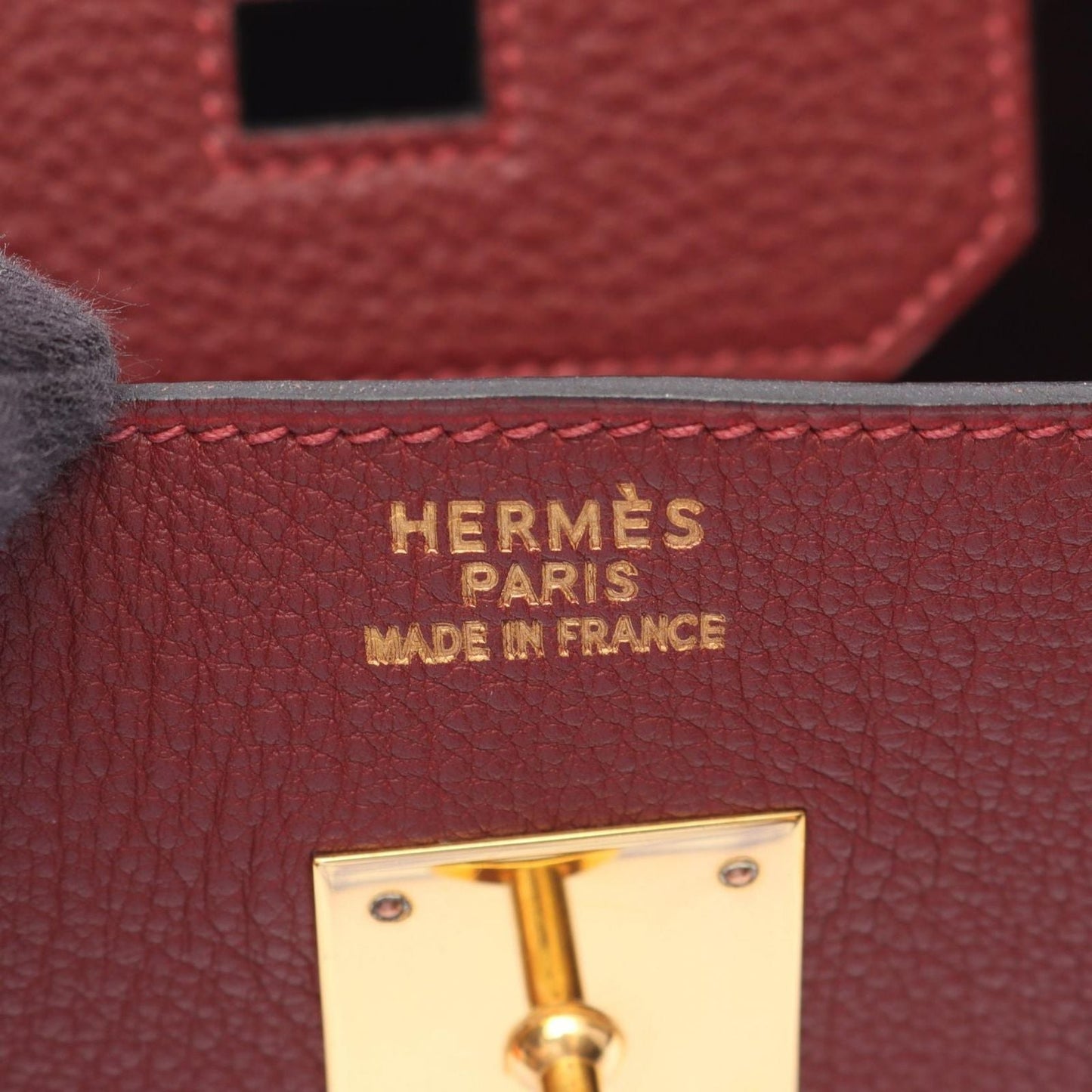 Hermes Handbag Birkin 30 Rouge Ash Leather