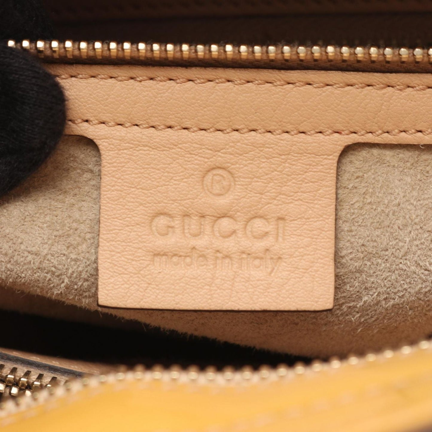Gucci Tote Mayfair GG Pattern Yellow Patent Leather Handbag