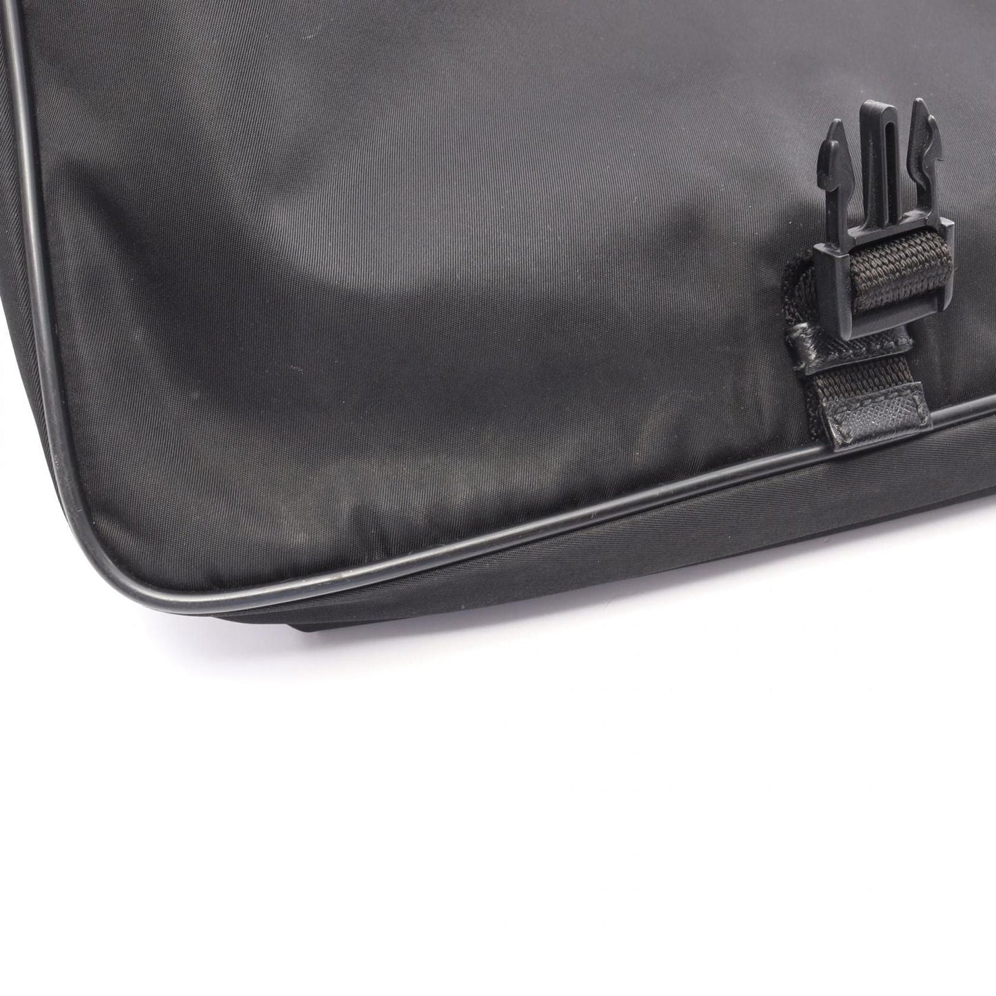 Prada Shoulder Bag Black Nylon Saffiano Leather