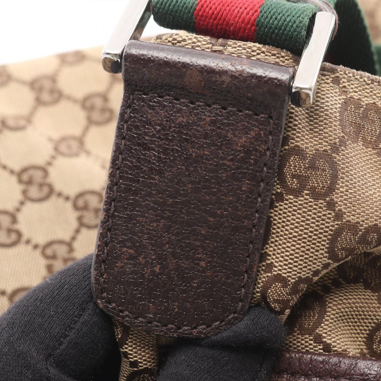 Gucci Shoulder Bag Sherry Line GG Canvas Beige