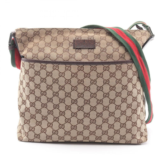 Gucci Shoulder Bag Sherry Line GG Canvas Beige