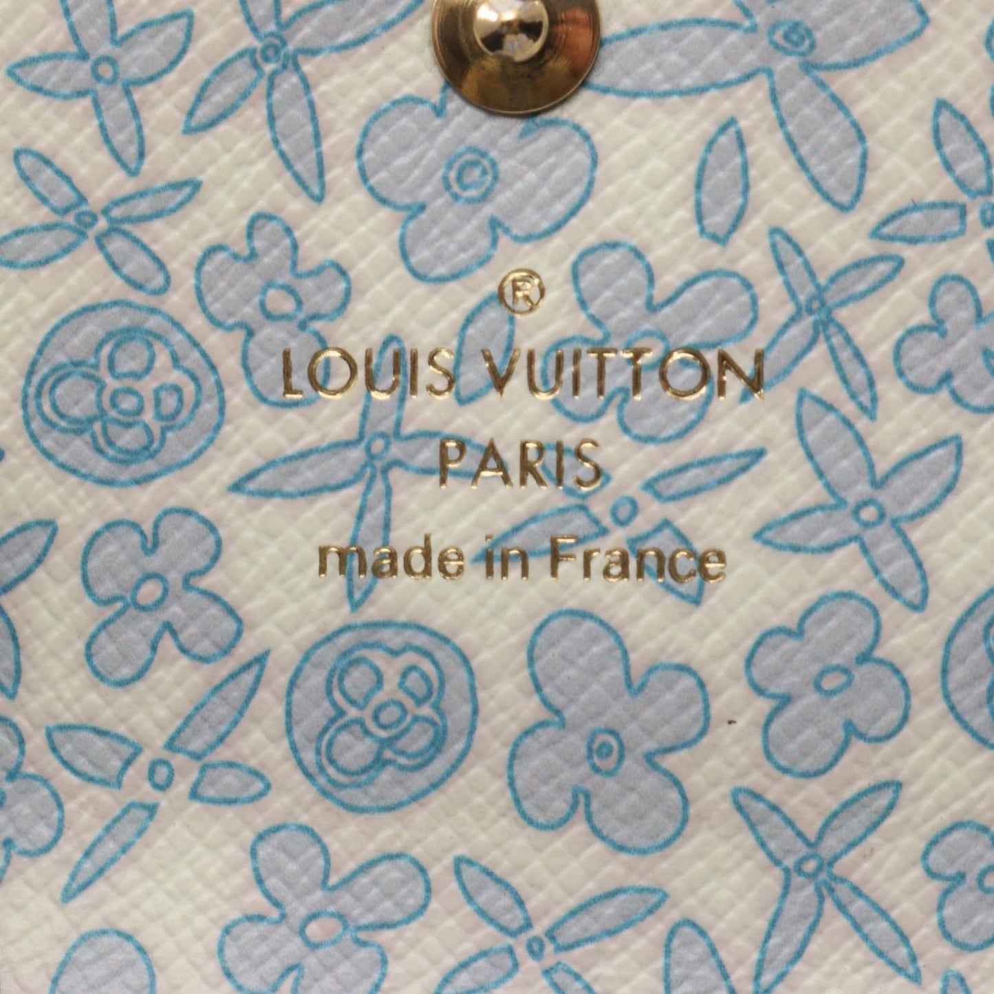 Louis Vuitton Hook Wallet Portefeuille Monogram Roulis Violet Brown White