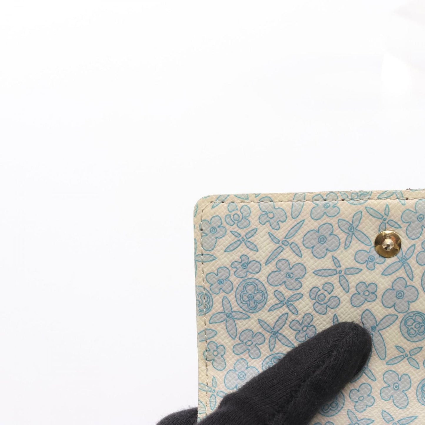 Louis Vuitton Hook Wallet Portefeuille Monogram Roulis Violet Brown White