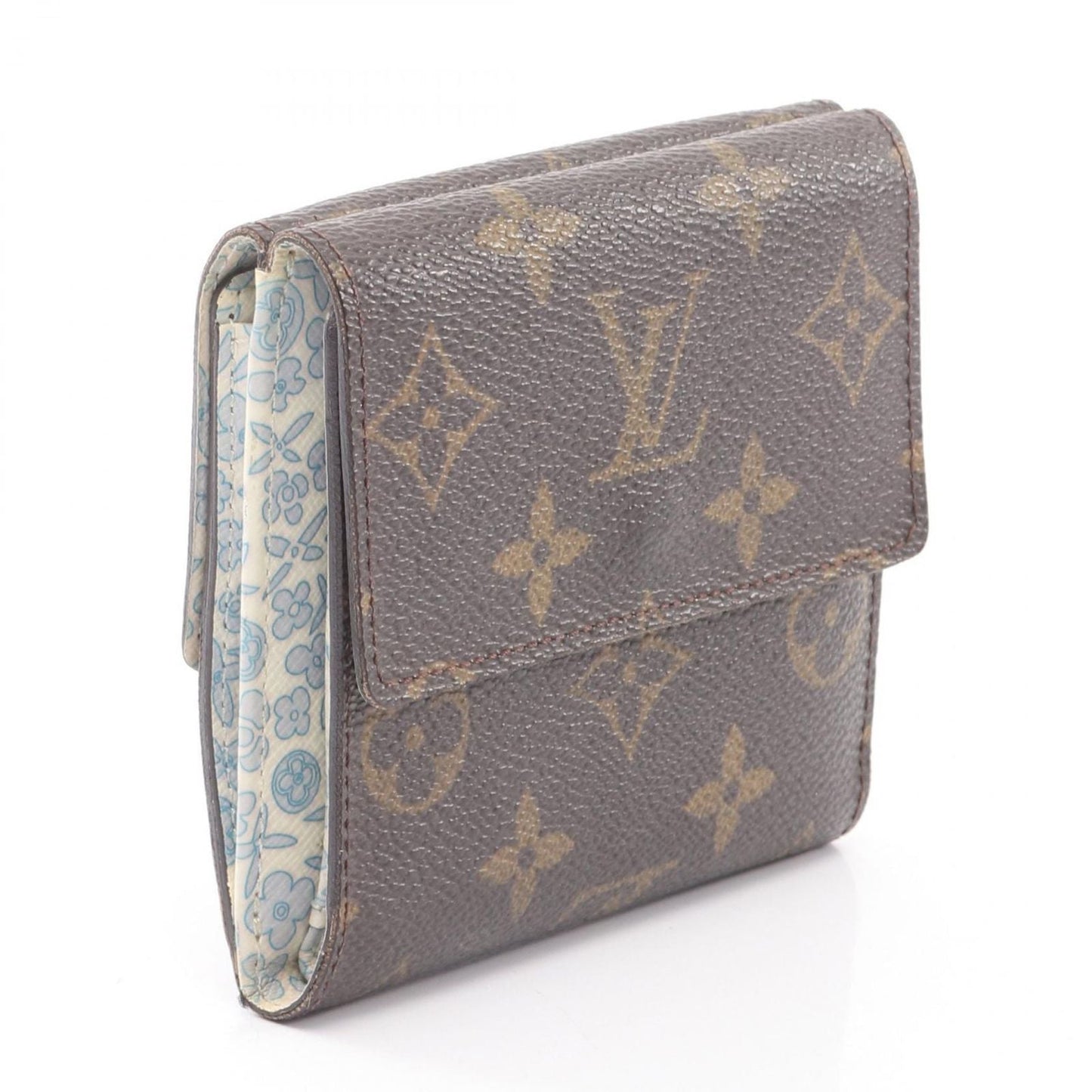 Louis Vuitton Hook Wallet Portefeuille Monogram Roulis Violet Brown White