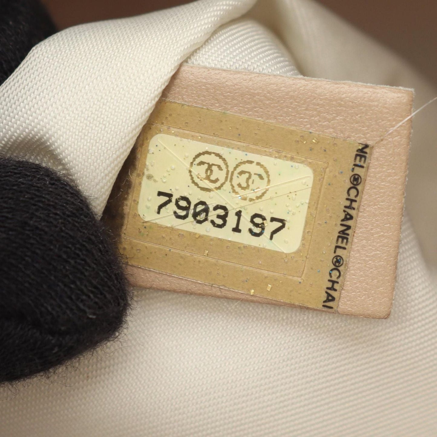 Chanel Shoulder Bag New Travel Line Beige Leather