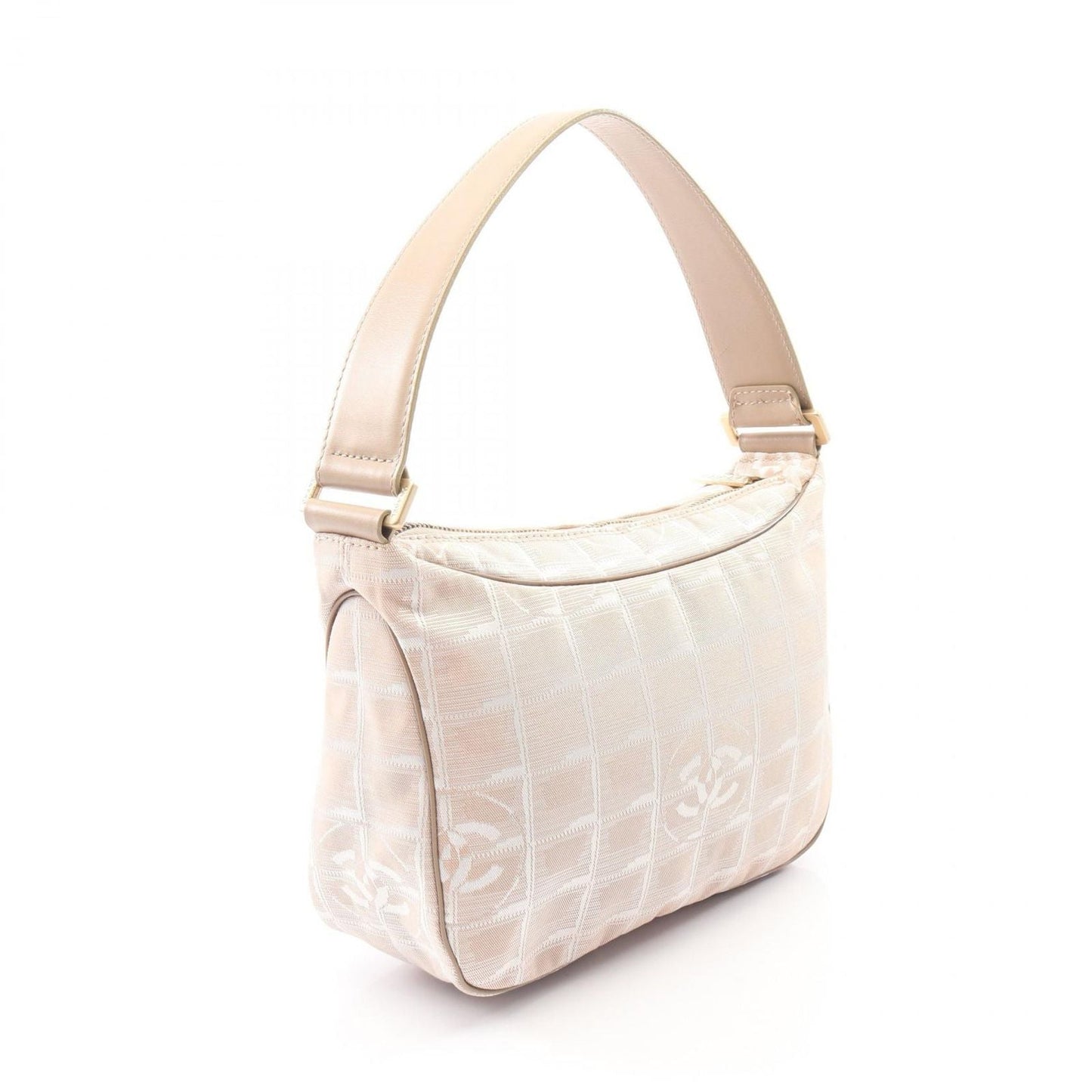 Chanel Shoulder Bag New Travel Line Beige Leather