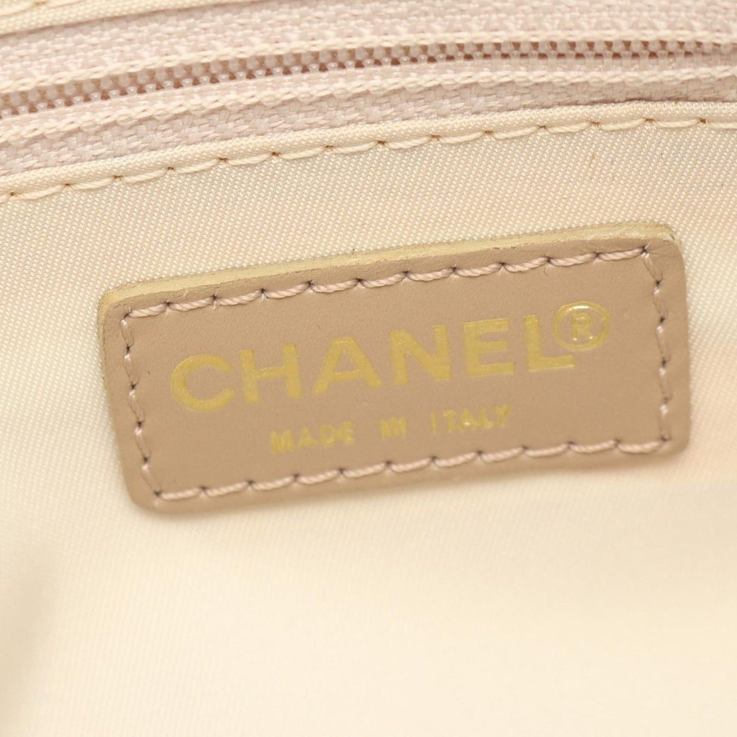 Chanel Shoulder Bag New Travel Line Beige Leather