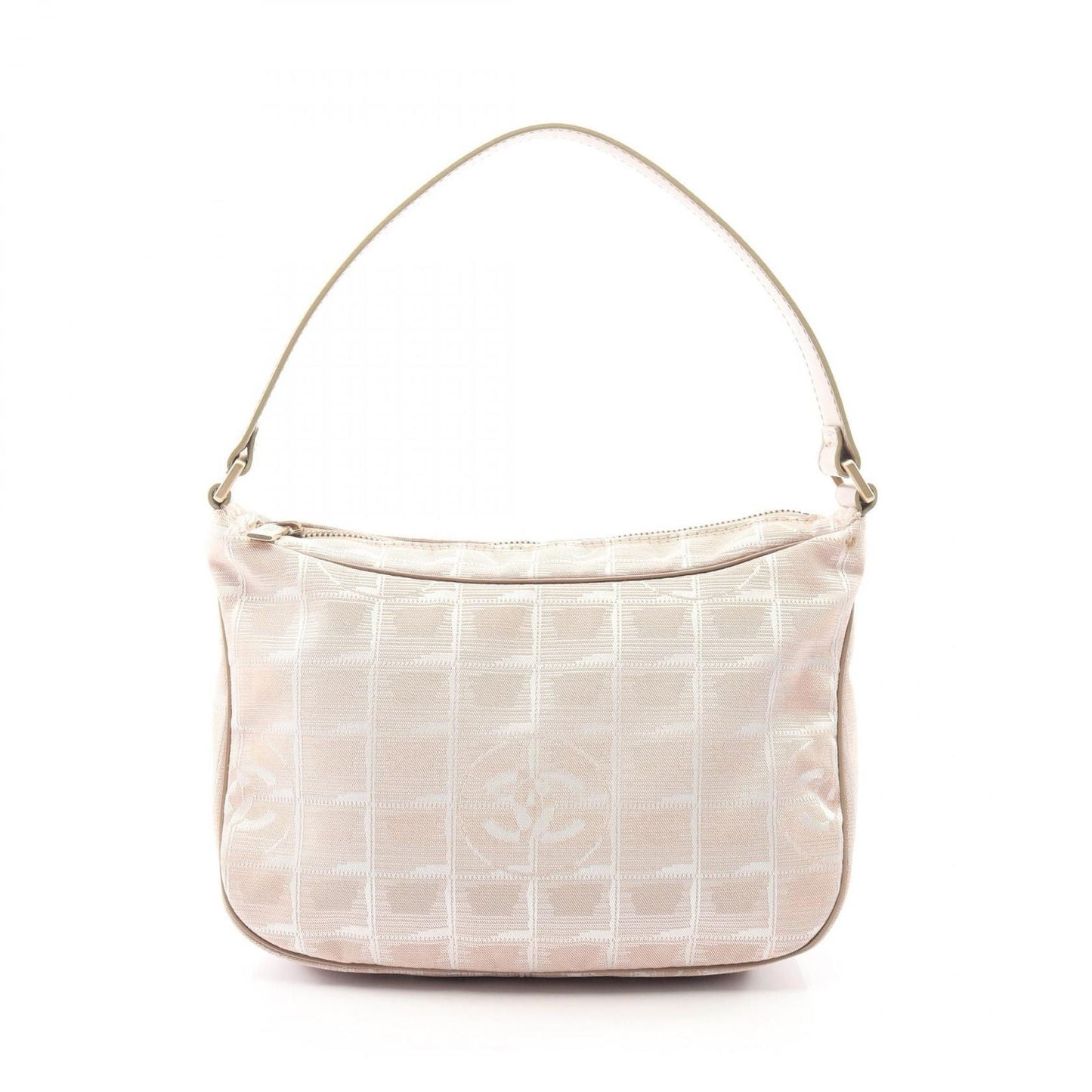 Chanel Shoulder Bag New Travel Line Beige Leather
