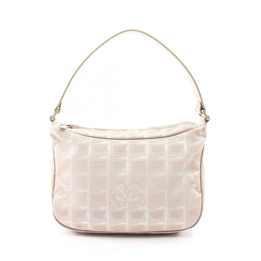 Chanel Shoulder Bag New Travel Line Beige Leather