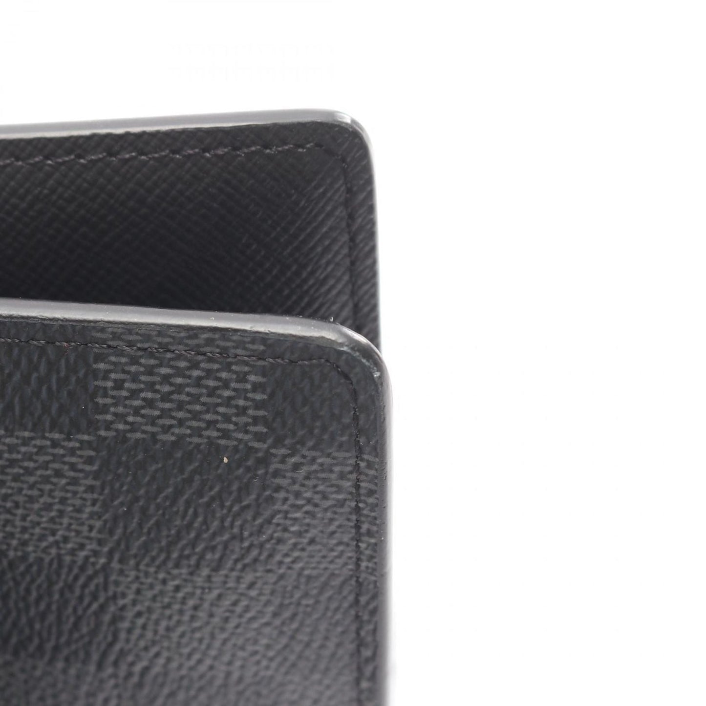 Louis Vuitton Bifold Wallet Portefeuille Brazza Damier Graphite Canvas Leather