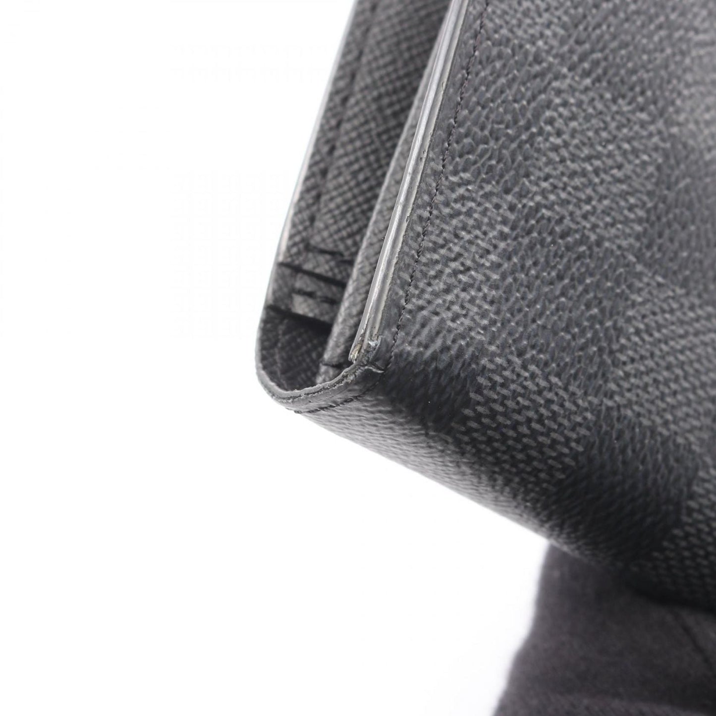 Louis Vuitton Bifold Wallet Portefeuille Brazza Damier Graphite Canvas Leather