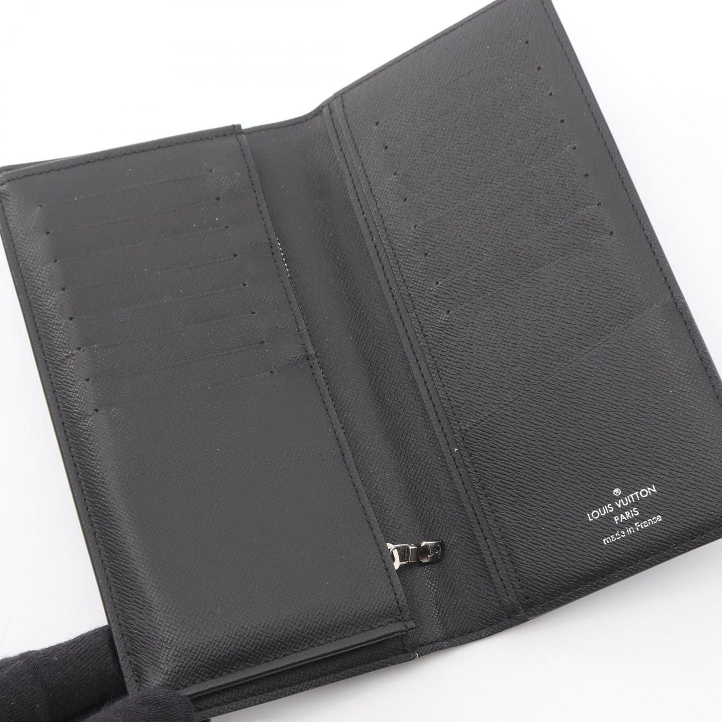 Louis Vuitton Bifold Wallet Portefeuille Brazza Damier Graphite Canvas Leather